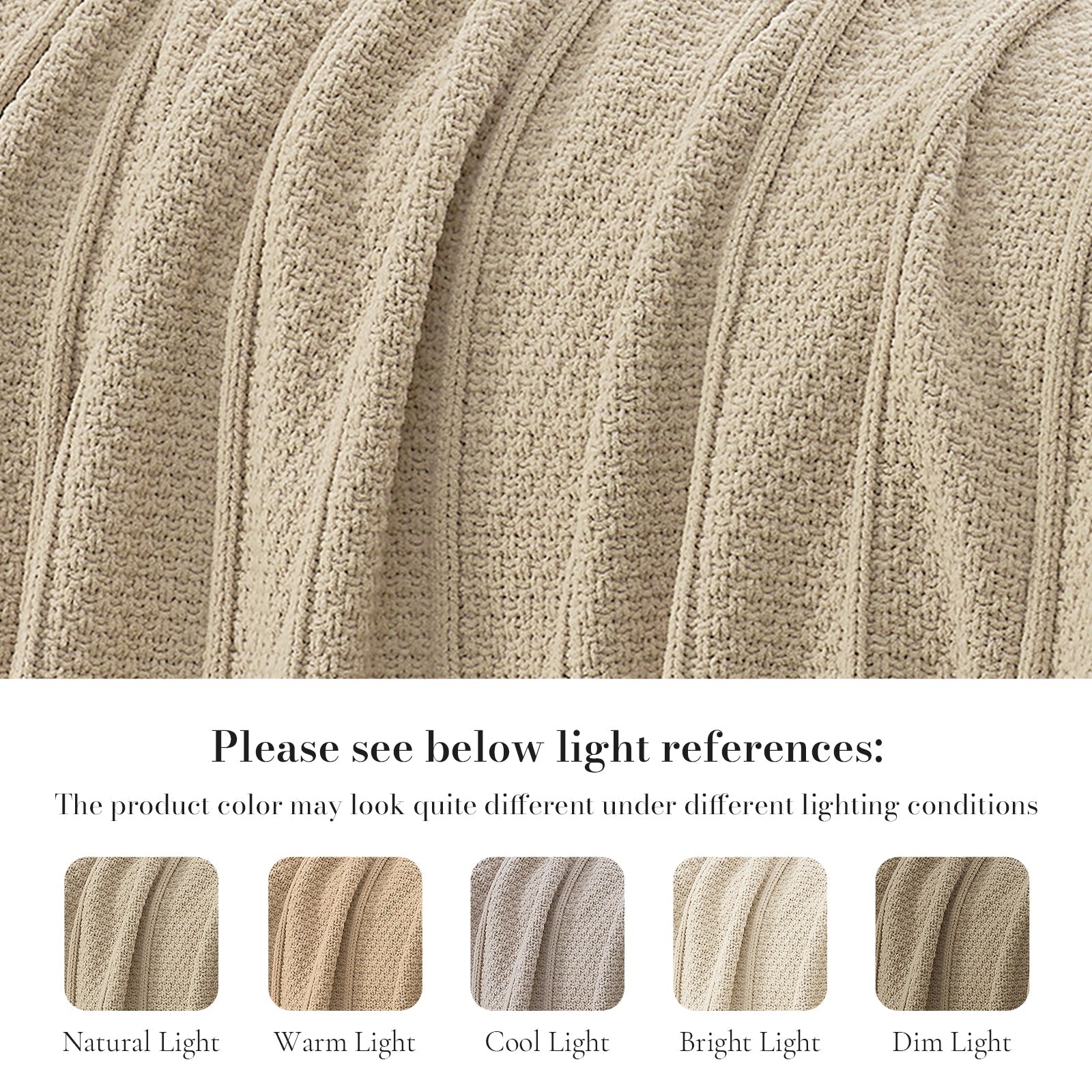 Close-up of textured beige fabric with light reference examples #color_Beige