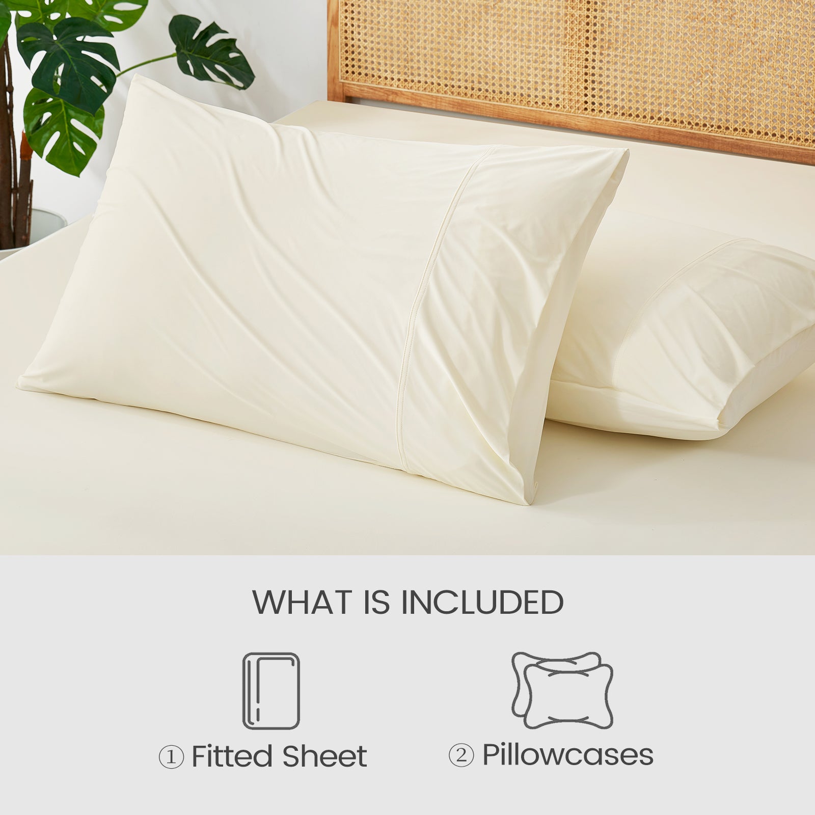 Set contents shown: Snuggle Sac fitted sheet and pillowcases included#color_White
