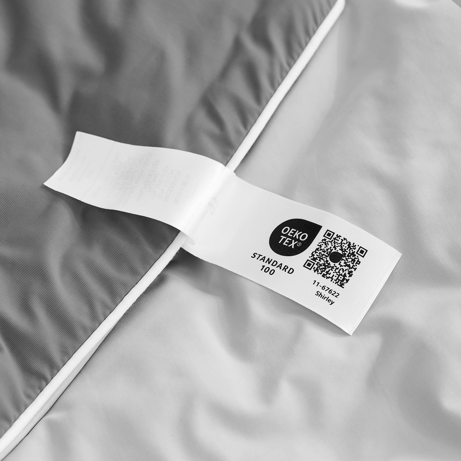 Close up of OEKO-TEX certified cooling fabric#color_Dark Grey