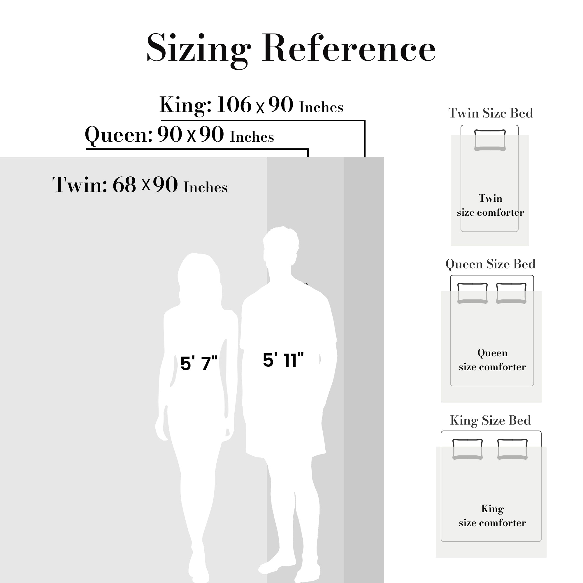 Two people standing next to each other showing the differences in sizes#color_Off White