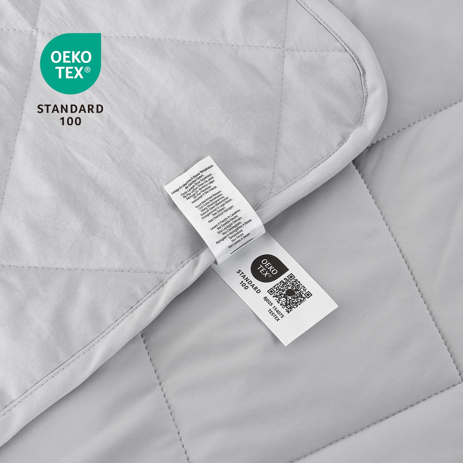 Close up of OEKO-TEX certified cooling fabric#color_Light Grey