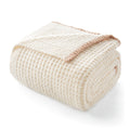 SnugCozy Soft Waffle Feather Yarn Knit Throw Blanket
