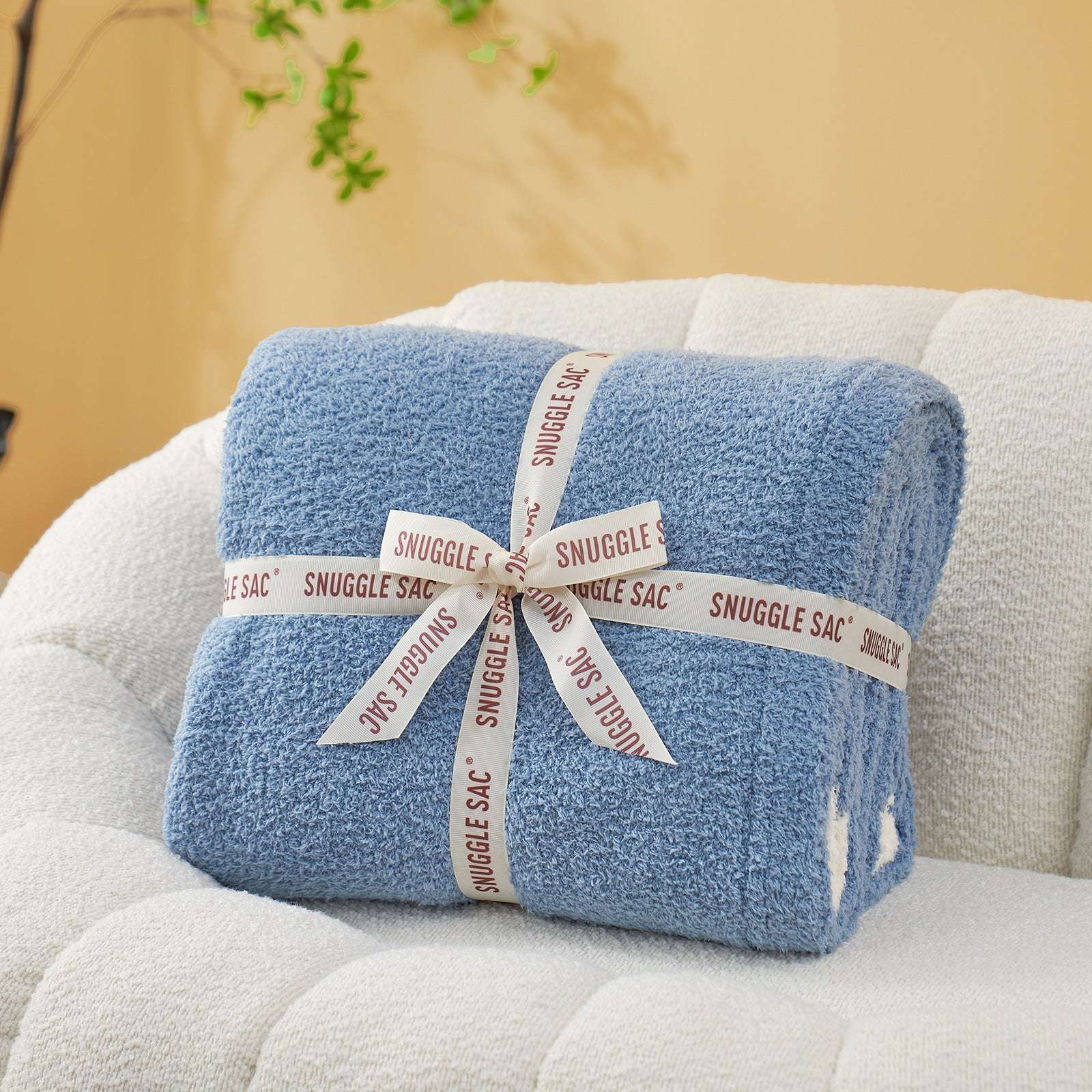 Ultra Soft Solid Throw Blanket - Snuggle Sac - #Color_Blue