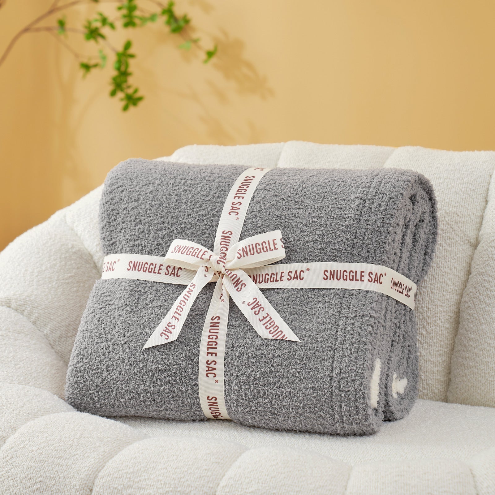 Ultra Soft Solid Throw Blanket - Snuggle Sac - #Color_Grey