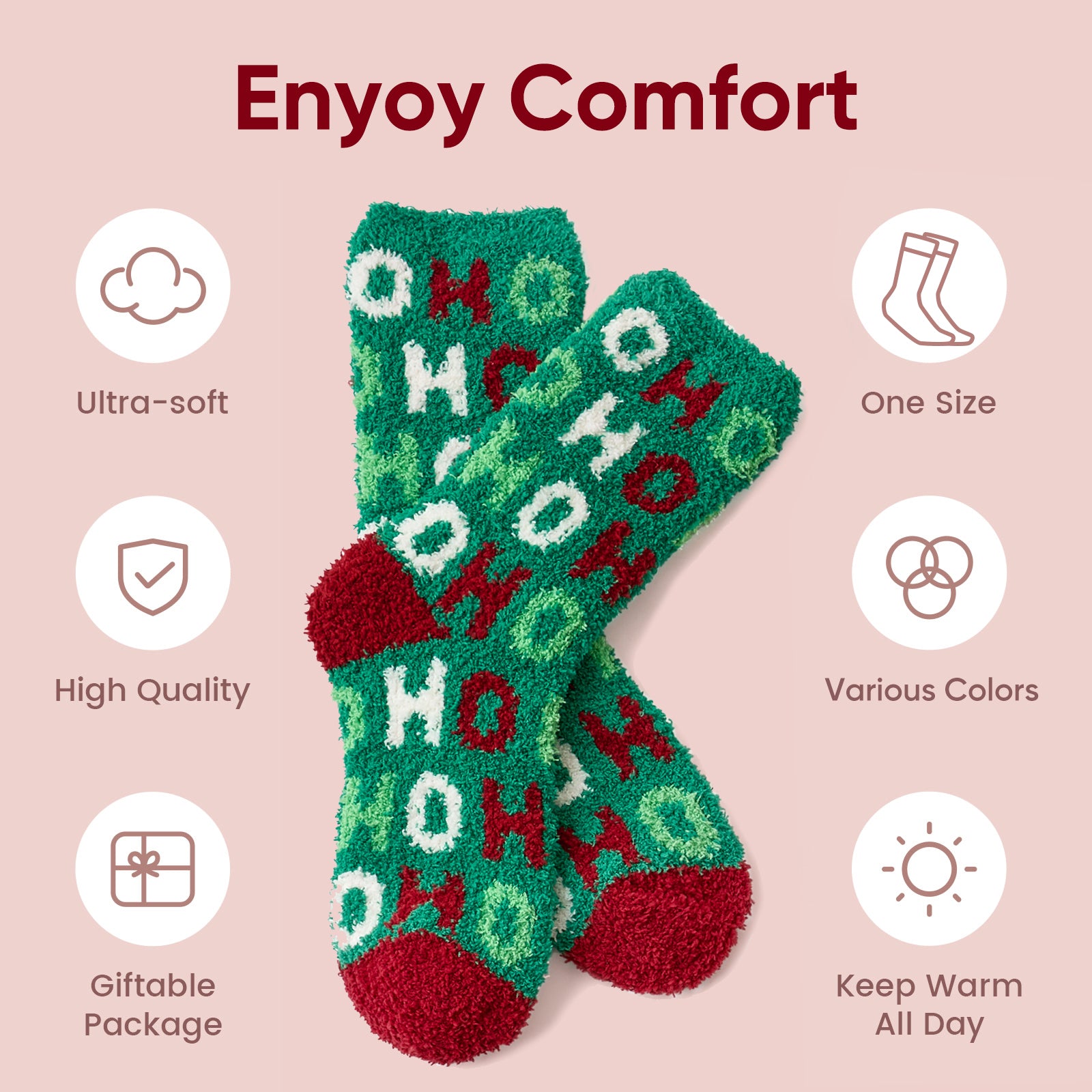SnugChic Women Christmas Socks 4 pairs
