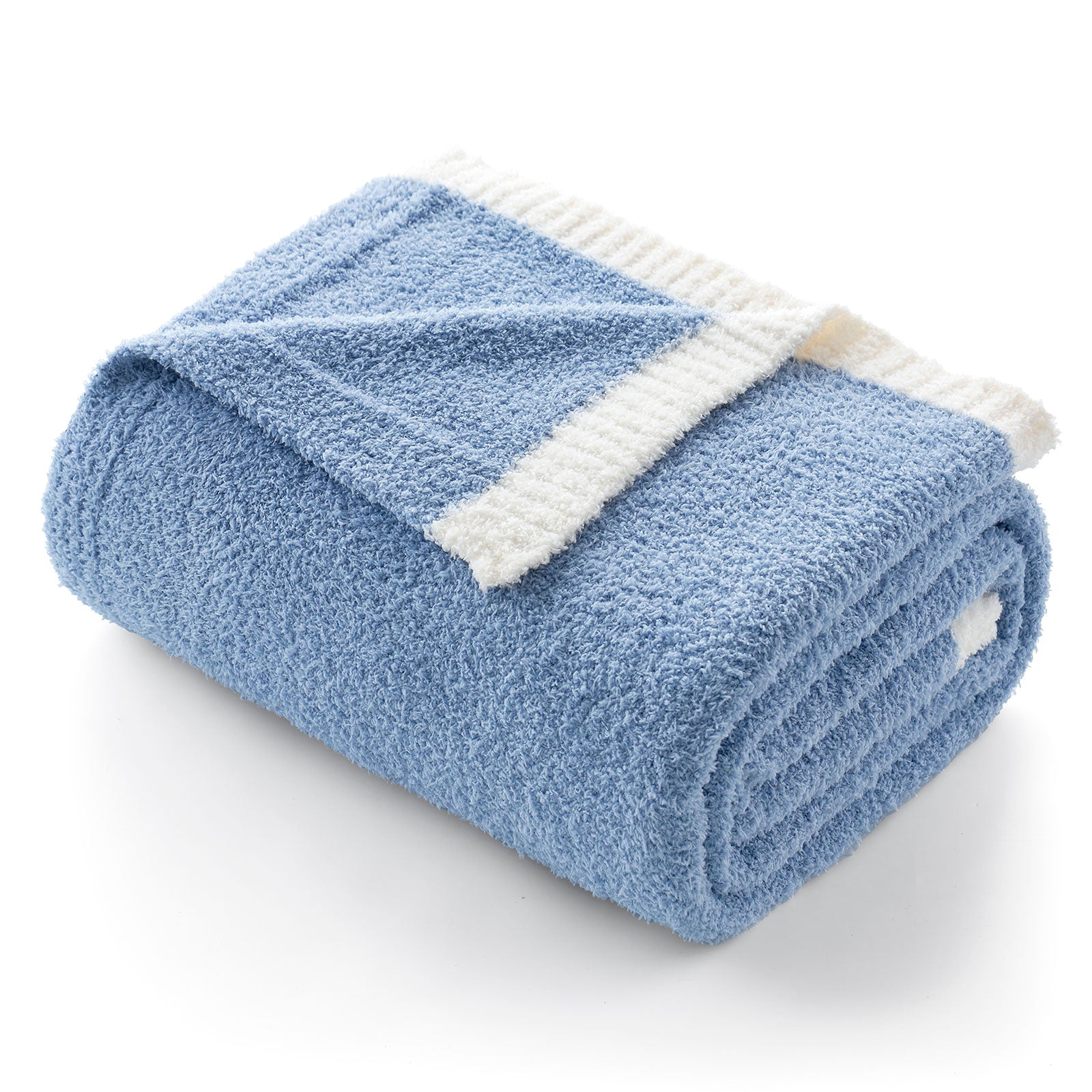 Ultra Soft Solid Throw Blanket - Snuggle Sac - #Color_Blue