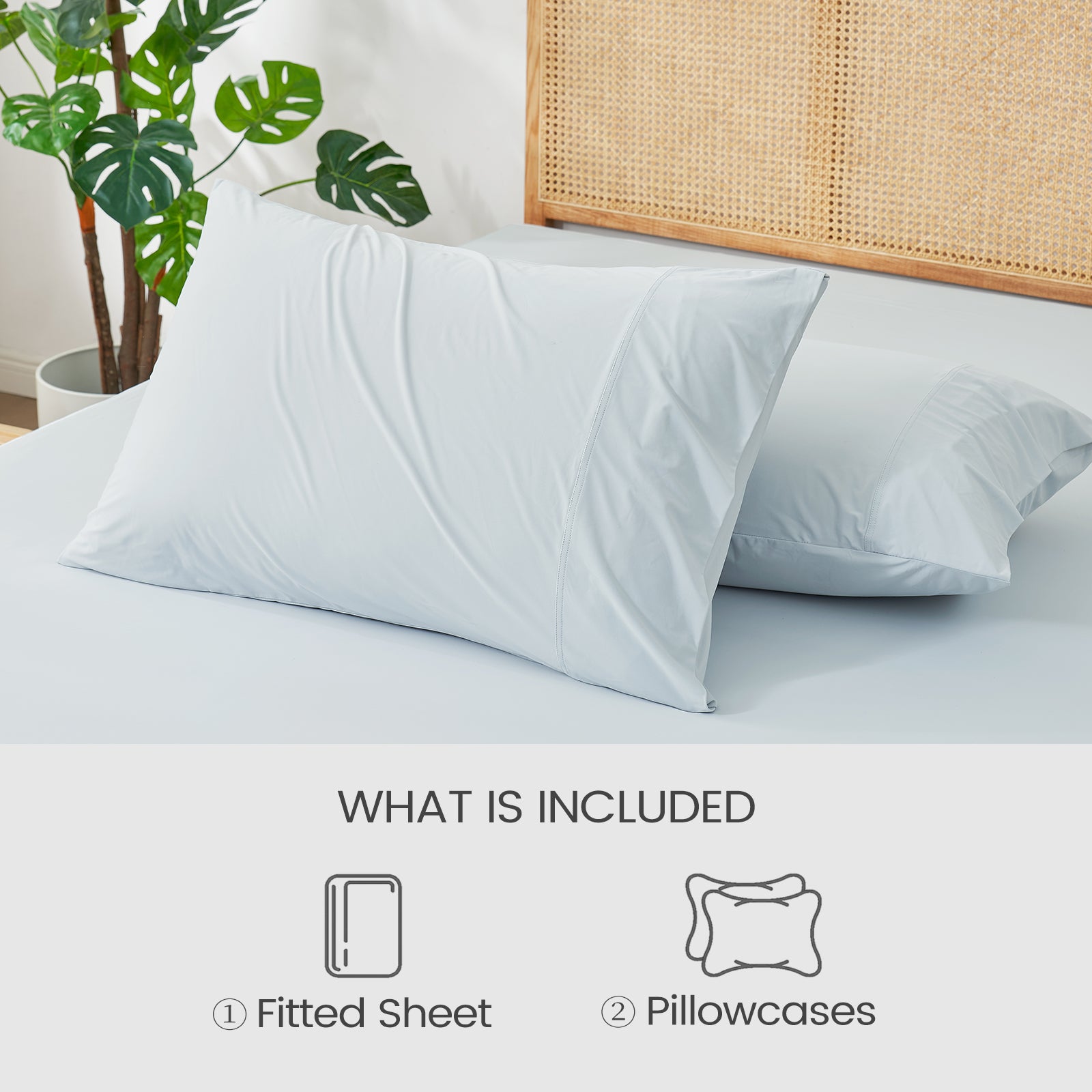 Set contents shown: Snuggle Sac fitted sheet and pillowcases included#color_Blue