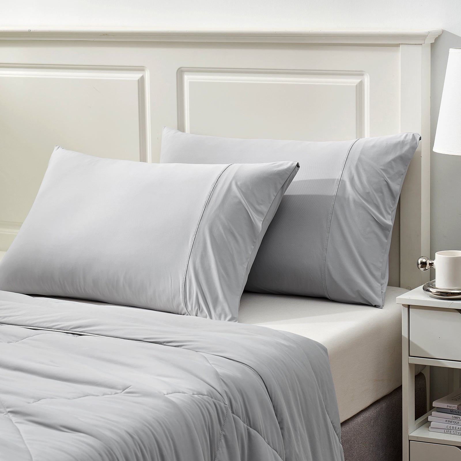 Set contents: Snuggle Sac 2 pack pillowcases included#Color_Light Grey